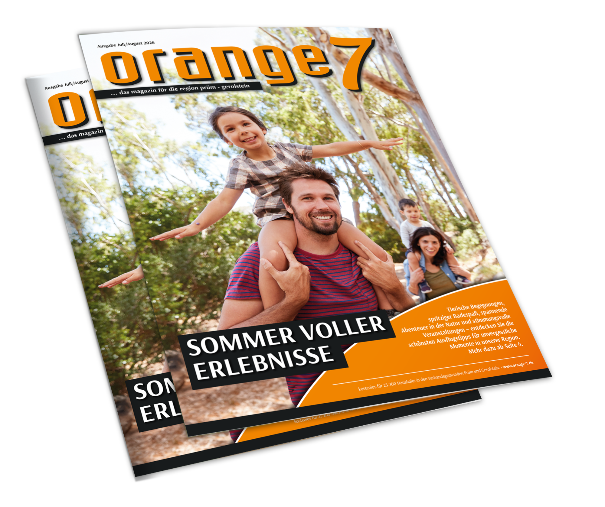 Magazine-Mockup Magazine Titel Juli 2025