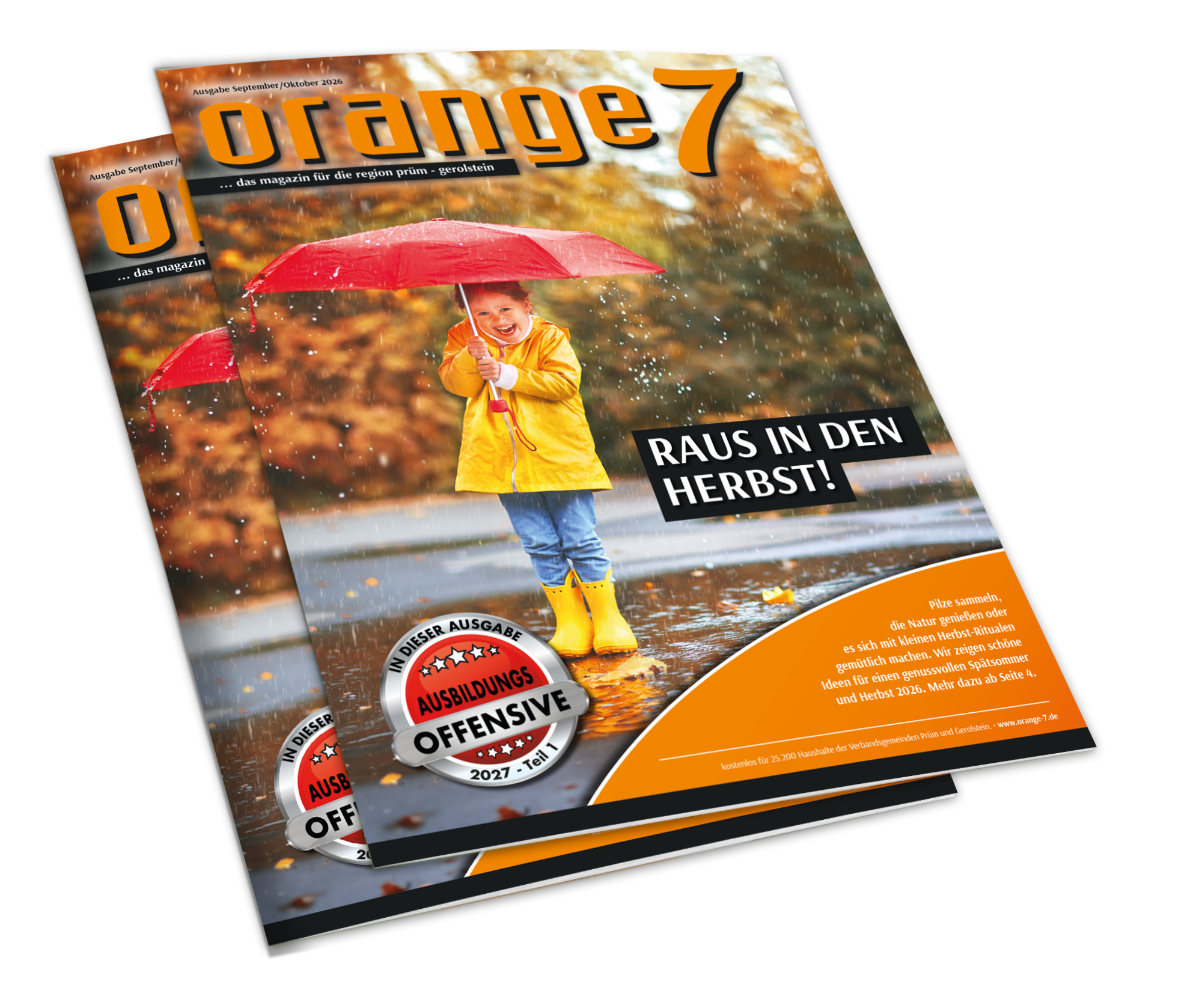 Magazine-Mockup Magazine Titel Juli 2025