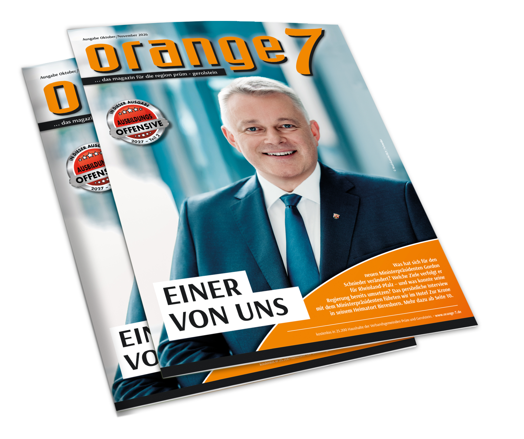 Magazine-Mockup Magazine Titel Juli 2025